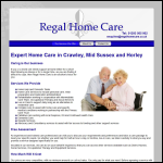 Screen shot of the Regal Home Care Ltd website.