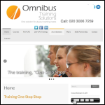 Screen shot of the Omnibus Training Solutions Ltd website.