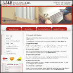 Screen shot of the A.M.R. Heating Ltd website.