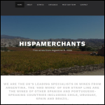 Screen shot of the Hispamerchants Ltd website.