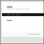 Screen shot of the Vacs (Sw) Ltd website.