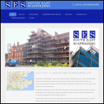 Screen shot of the Eastern Counties Scaffolding Services Ltd website.