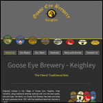 Screen shot of the Goose Eye Brewery Ltd website.