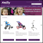 Screen shot of the Amilly International Ltd website.