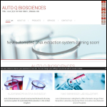 Screen shot of the Auto Q Biosciences Ltd website.