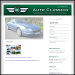 Screen shot of the Auto Classico Ltd website.