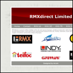 Screen shot of the Rmxdirect Ltd website.