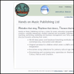 Screen shot of the Hands on Music Publishing Ltd website.