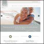 Screen shot of the A & M Wealth Management Ltd website.