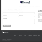 Screen shot of the Blackwall Hire Ltd website.