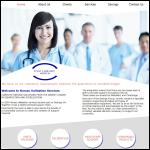 Screen shot of the Numac Validation Services Ltd website.