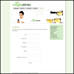 Screen shot of the Magik Drinks Ltd website.