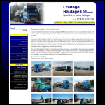 Screen shot of the Cranage Haulage Ltd website.