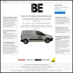Screen shot of the Bourne Electric Ltd website.