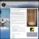 Screen shot of the Aquagas (Anglia) Ltd website.