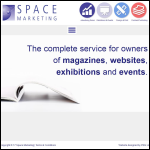 Screen shot of the Space Marketing Ltd website.