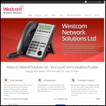 Screen shot of the Westcom Business Communications Ltd website.
