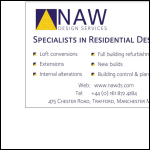 Screen shot of the NAW Design Services Ltd website.