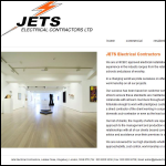 Screen shot of the Jets Electrical Contractors Ltd website.
