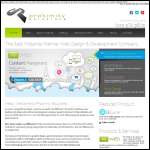 Screen shot of the Proximity Solutions (UK) Ltd website.