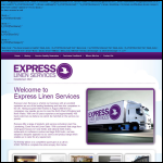 Screen shot of the Express Linen Services Ltd website.