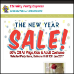 Screen shot of the Party Express Ltd website.