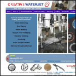 Screen shot of the Creative Waterjet Ltd website.