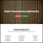 Screen shot of the First Packaging Services Ltd website.