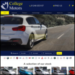 Screen shot of the College Motors Ltd website.