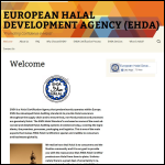 Screen shot of the European Halal Development Agency website.