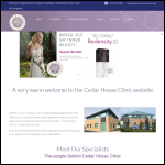 Screen shot of the Cedar House Clinic Ltd website.