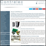 Screen shot of the Contrelec Ltd website.