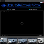 Screen shot of the East Midlands Vans Ltd website.