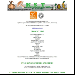 Screen shot of the Kst Ingredients Ltd website.