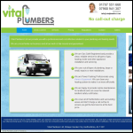 Screen shot of the Vital Heating & Plumbing Ltd website.