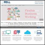 Screen shot of the Bell It Solutions Ltd website.