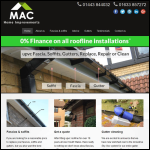 Screen shot of the Mac Home Improvements Euro Ltd website.