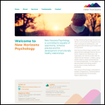 Screen shot of the New Horizons Psychology Ltd website.