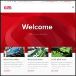 Screen shot of the A B Signs & Graphics Ltd website.