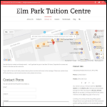 Screen shot of the Elm Park Tuition Centre Ltd website.