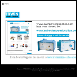 Screen shot of the Irwin Power Supplies Ltd website.