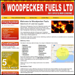 Screen shot of the Woodpecker Fuels Ltd website.