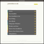 Screen shot of the Power Door Ltd website.