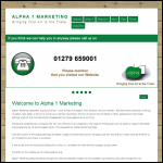 Screen shot of the Alfa Marketing Ltd website.
