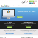 Screen shot of the Pros4golfers Ltd website.