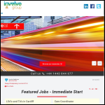 Screen shot of the Involve Recruitment Ltd website.