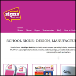 Screen shot of the School Signs Made Easy Ltd website.