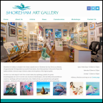 Screen shot of the Shoreham Art Gallery website.