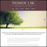 Screen shot of the Pioneer Law Ltd website.