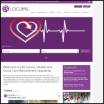 Screen shot of the LR Locums Ltd website.